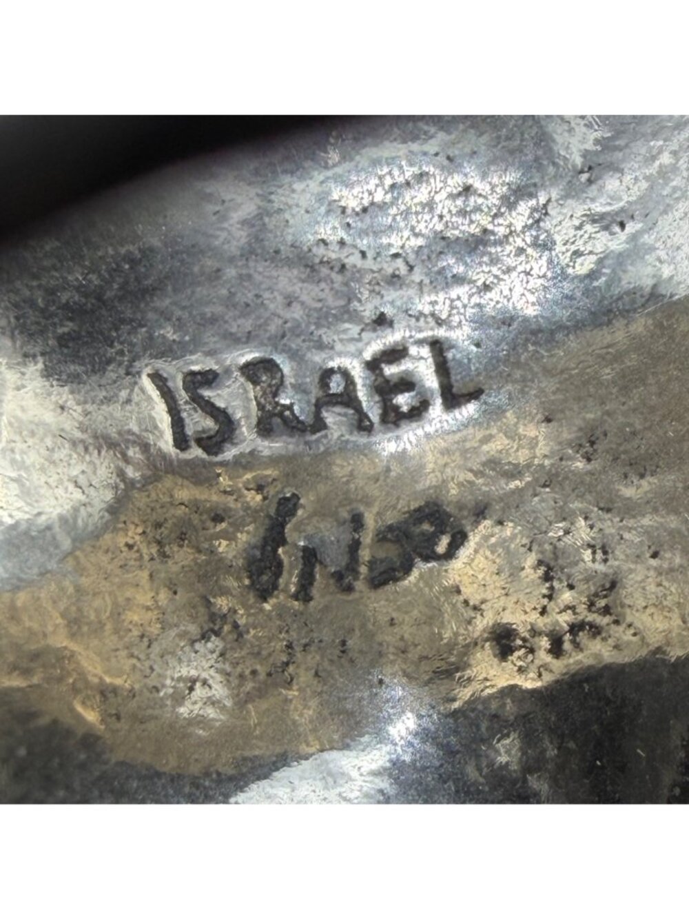 Sterling Silver Floral Ring Hammered Metal Flowers Israel Statement Jewelry - Picture 8 of 11